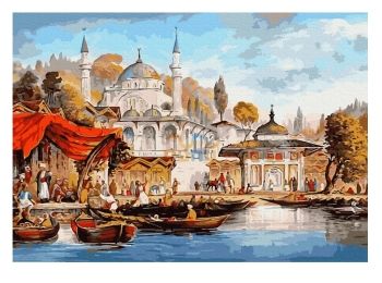 Розпис по номерах 40х50 GX8321 Торговий Стамбул brushme Брашми