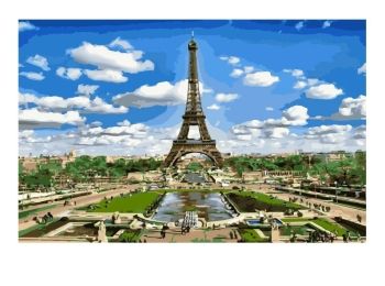 Розпис по номерах 40х50 GX9011 Ейфелева вежа brushme Брашми