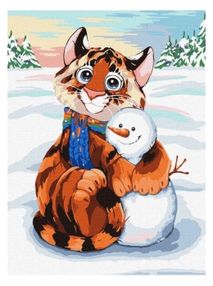 Розпис по номерах 30х40 КНО4246 Сніговий друг "Ідейка"