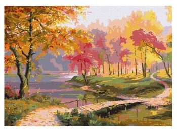 Розпис по номерах 40х50 КНО2843 Чарівна осінь "Ідейка"