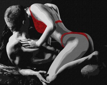 Розпис по номерах 40х50 КНО8519 Червона спокуса "Ідейка"