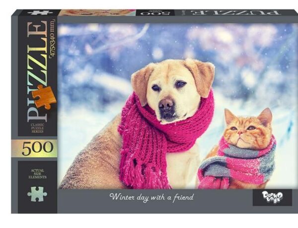 пазли 500 елементів С500-14-08 Winter day with a friend Ціна (цена) 87.40грн. | придбати  купити (купить) пазли 500 елементів С500-14-08 Winter day with a friend доставка по Украине, купить книгу, детские игрушки, компакт диски 0