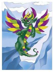 ИД Розпис по полотну 18х24 7150 Дракоша "Ідейка"