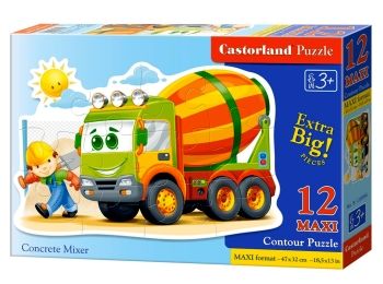 пазли castorland 12 елементів maxi бетономішалка 120086