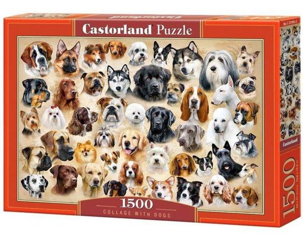 пазли castorland 1500 елементів collage with dogs 151943 Ціна (цена) 228.00грн. | придбати  купити (купить) пазли castorland 1500 елементів collage with dogs 151943 доставка по Украине, купить книгу, детские игрушки, компакт диски 0