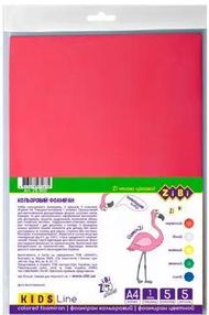 фоаміран формат а4 5 аркушів 5 кольорів товщина 1 мм ZB.1832 купити "Zibi"