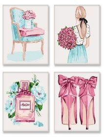 Розпис по номерах 18х18 4шт KNP008 Маленькі радощі "Ідейка"