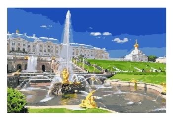 Розпис по номерах 40х50 GX7973 Палац Петергоф brushme Брашми Ціна (цена) 145.80грн. | придбати  купити (купить) Розпис по номерах 40х50 GX7973 Палац Петергоф brushme Брашми доставка по Украине, купить книгу, детские игрушки, компакт диски 0