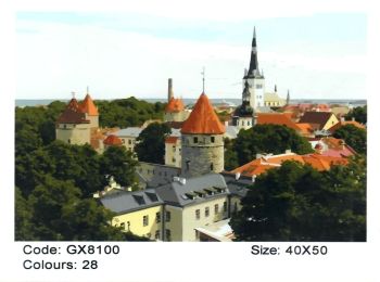 Розпис по номерах 40х50 GX8100 Дахи старого Талліна brushme Брашми