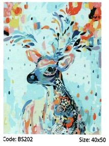 Розпис по номерах 40х50 BS202 Барвистий олень brushme Брашми