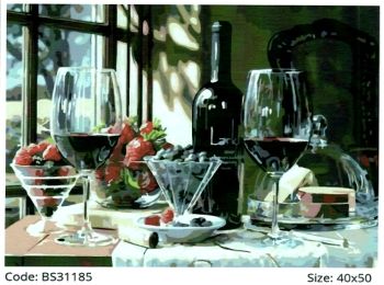 Розпис по номерах 40х50 BS31185 Винний десерт brushme Брашми