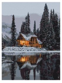 Розпис по номерах 40х50 BS52498 Засніжена ніч brushme Брашми