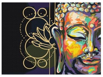 Розпис по номерах 40х50 BS52648 Символіка Будди brushme Брашми