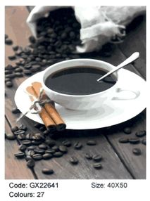 Розпис по номерах 40х50 GX22641 Кава і палички кориці brushme Брашми повтор
