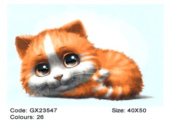 Розпис по номерах 40х50 GX23547 Руде кошенятко brushme Брашми