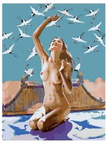 Розпис по номерах 40х50 GX3411 Вільна пташка brushme Брашми