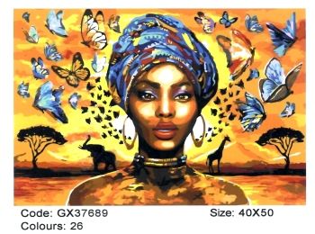 Розпис по номерах 40х50 GX37689 Душа Африки brushme Брашми