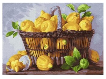 Розпис по номерах 40х50 GX37733 Лимонна корзина brushme Брашми