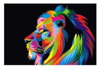 Розпис по номерах 40х50 GX3973 Веселковий цар звірів brushme Брашми