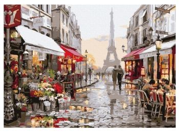 Розпис по номерах 40х50 GX4547 Париж після дощу brushme Брашми