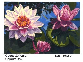 Розпис по номерах 40х50 GX7282 Водяне латаття brushme Брашми