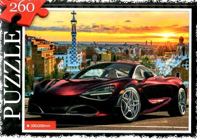 пазли 260 елементів червоне авто на фоні міста С260-13-16