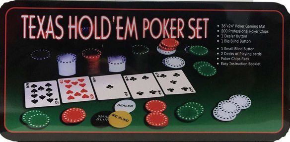 покер фішки 2 колоди карт в металевій коробці 3896 a