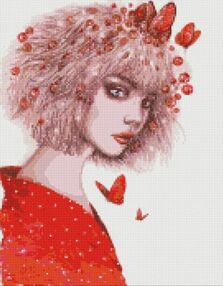 Алмазна мозаїка 40х50 АМО7419 Поцілунок метеликів "Ідейка"
