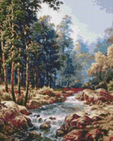 Алмазна мозаїка 40х50 АМО7333 Карпатцький водограй "Ідейка"
