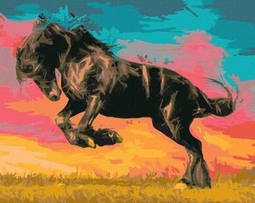 Розпис по номерах 40х50 КНО4339 Величний мустанг "Ідейка"