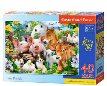 пазли castorland 40 елементів farm friends артикул 040339 maxi