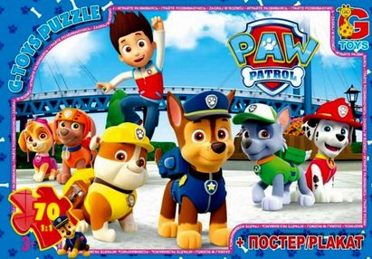 пазли 70 елементів G-Toys Щенячий патруль артикул PW0824