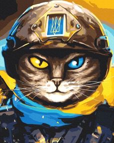 Розпис по номерах 40х50 BS53083 Котик Захисник brushme Брашми