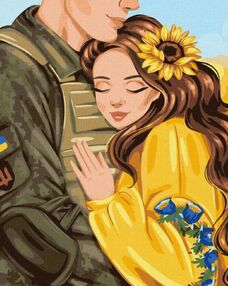 Розпис по номерах 40х50 КНО2687 Найрідніші обійми "Ідейка"