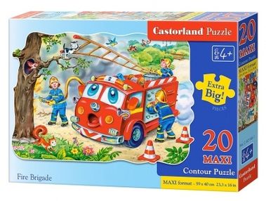 пазли castorland 20 елементів maxi пожежна команда 02146