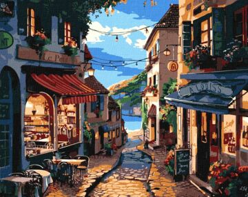 Розпис по номерах 40х50 КНО3655 Французька вуличка "Ідейка"