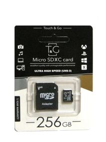 АКЦІЯ карта пам'яті micro SDHC 256Gb T&G с адаптером  мікро флешка 256 (CLASS 10)