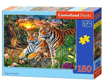 пазли castorland 180 елементів сімя тигрів артикул 018482