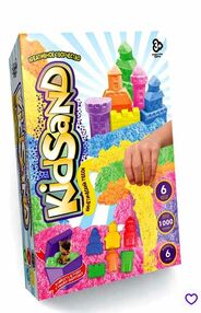 кінетичний пісок kidsand 1000 грам в коробці KS-04-10/11/12/13/14/15U