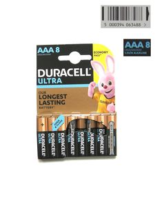 Блистер Батарейка Duracell ULTRA LR-03 БЛІСТЕР= 8шт з індикатором мізинчик