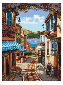 Розпис по номерах 40х50 КНО2174 Чарівні вулички "Ідейка"