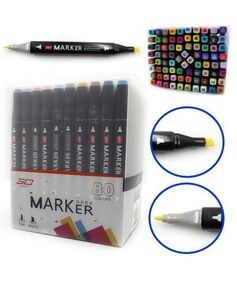 набір скетч маркерів 80 кольорів 7368-80bl sc professional скошені круглі 1х1х14,5см набір скетч маркерів 80 кольорів 7368-80bl sc professional скошені круглі 1х1х14,5см