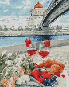 Алмазна мозаїка 40х50 АМО7040 Романтичний пікнік "Ідейка"