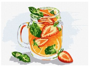 Розпис по номерах 25х25 КНО5626 Апельсиновий коктейль "Ідейка"