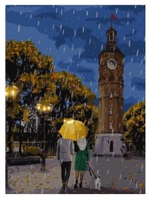 Розпис по номерах 40х50 КНО4797 Гуляючи під дощем "Ідейка"