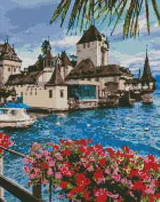 Алмазна мозаїка 40х50 АМО7034 Чарівна Швейцарія "Ідейка"