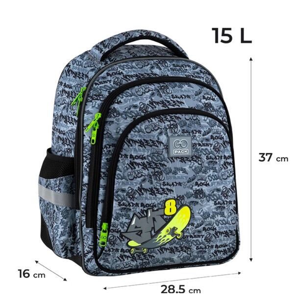 Рюкзак GoPack Education Graffity сірий 37x29x16 см GO25-2606S-5 Ціна (цена) 1 100.00грн. | придбати  купити (купить) Рюкзак GoPack Education Graffity сірий 37x29x16 см GO25-2606S-5 доставка по Украине, купить книгу, детские игрушки, компакт диски 1