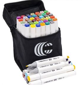 набір скетч маркерів 40 штуки білий корпус в сумці BV820-40 набір скетч маркерів 40 штуки білий корпус в сумці BV820-40