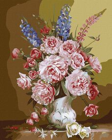 Розпис по номерах 40х50 КНО3199 Магічні півонії "Ідейка"