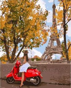 картина по номерам идейка 40х50 КНО4581 Вперше у парижі  Розпис по номерах Идейка